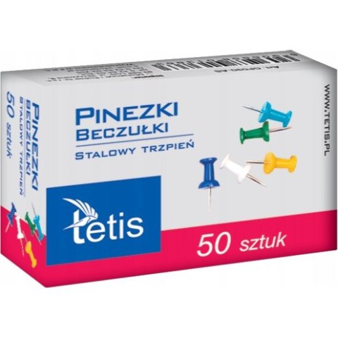 Pinezki beczułki kolor (50szt) GP100-AB TETIS