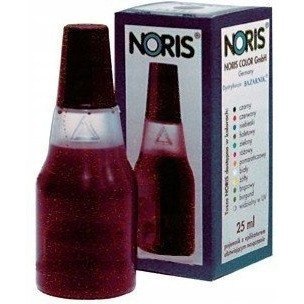 Tusz NORIS 110S 25ml czerwony wodny do znakowania papieru NO110SCE/10