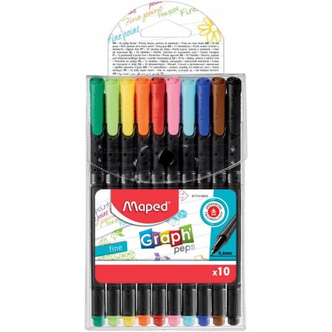 Cienkopis Graph Peps 10 szt etui pud z zaw.749150 MAPED