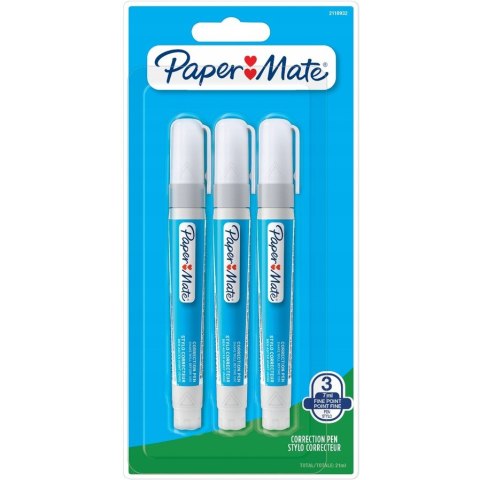 Korektor w pisaku 7ml blister (3 sztuki) 2118932 PAPER MATE