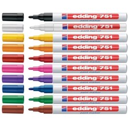 Marker lakierowy 1-2mm 751 czerwony okrągła końcówka 751/002/CZ EDDING