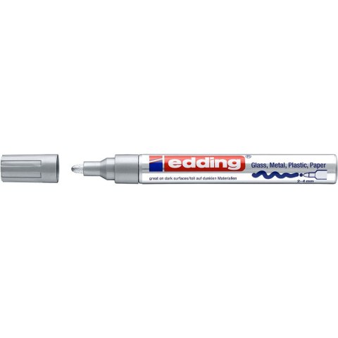 Marker lakierowy 2-4mm 750 srebrny okrągła końcówka 750/054/S EDDING