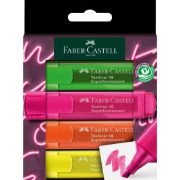 Zakreślacz 1546 4 kolory super NEON 254600 Faber-Castell