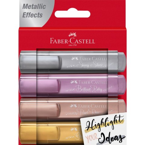 Zakreślacz 1546 metaliczny 4 kolory 154640 Faber Castell