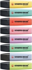 Zakreślacz BOSS 70/8-3 Pastel etui 8 szt. STABILO