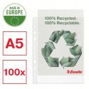 Koszulka groszkowa Recycled Premium PP 70 mic. A5 opakowanie 100 sztuk 627495 ESSELTE