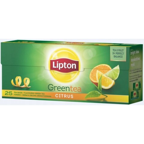 Herbata LIPTON (20 torebek) zielona z nutą cytrusów GREEN CITRUS