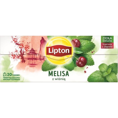 Herbata LIPTON ziołowa (20 torebek) melisa & wiśnia