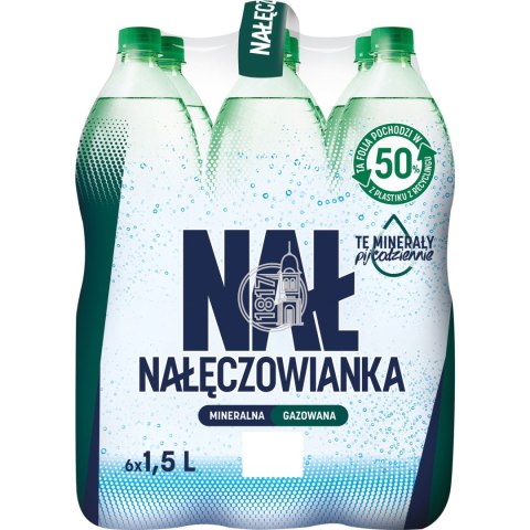 Woda mineralna NAŁĘCZOWIANKA 1.5L (6szt) gazowana