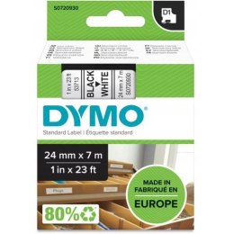 Taśma czarny nadruk na białym 24mm x 7m DYMO do drukarek LM100/LM200 S0720930