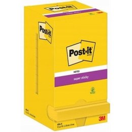 Bloczek samoprzylepny 76x76mm 90k żółty (12szt) SUPER STICKY POST-IT 654-S 3M