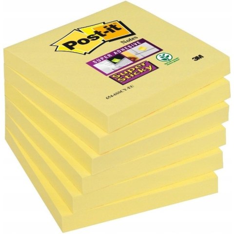 Bloczek samoprzylepny 76x76mm 90k żółty Super Sticky POST-IT 70005197911 3M