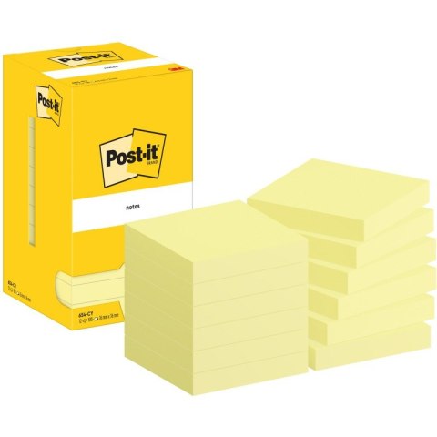 Bloczek samoprzylepny 76x76mm 100k żółty POST-IT (12szt) 4064035065676 3M