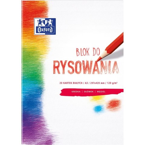 Blok rysunkowy A3 20k 120g biały 400093197 OXFORD