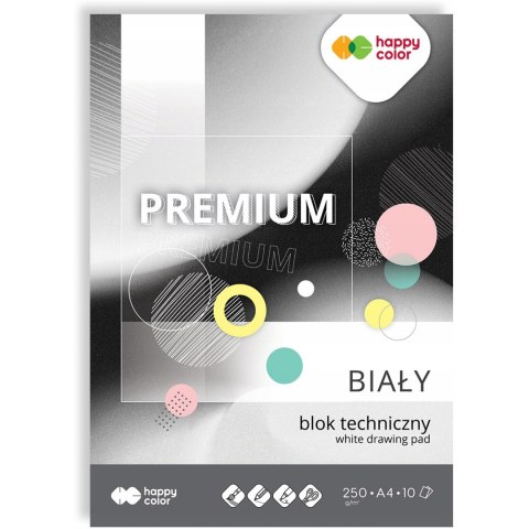 Blok techniczny A4 10k 250g biały PREMIUM HA 3725 2030-0 HAPPY COLOR