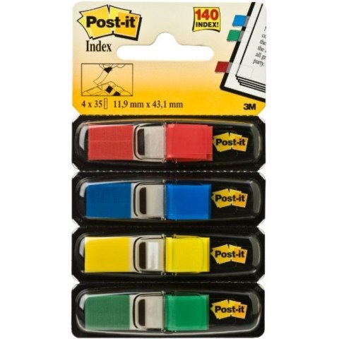 Zakładki indeksujące POST-IT 12x43mm 683-4 4x35szt 3M 70071353570