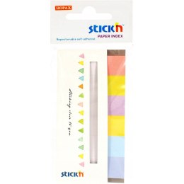 Zakładki papierowe 45x15mm 6 kolorów CANDY 180 kartek 21599 STICK`N