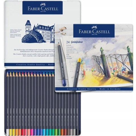 Kredki GOLDFABER 24kol.opakowanie metalowe 114724 Faber Castell