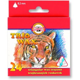 Kredki TRIO WAX 24 kolory 8,2 mm 8274/1 KOH-I-NOOR