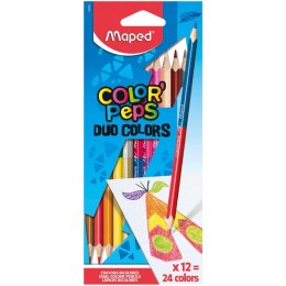 Kredki dwustronne COLORPEPS DUO 12=24kol 829600