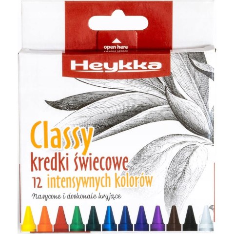 Kredki świecowe Classy 12szt. HEYKKA (610101)