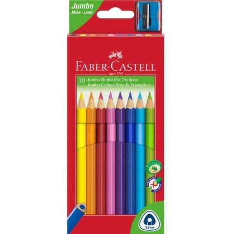 Kredki trójkątne FABER-CASTELL Junior Grip 10 kolorów 116510 FC