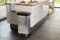 Kosz na śmieci CURVER DECO BIN z pedałem 50L srebrny metalizowany wzór KITCHEN 02162-K07-01 205873