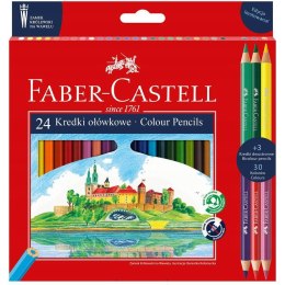 Kredki ołówkowe ZAMEK 24kolory + 3 kredki dwustronne edycja limitowana 201481 FABER-CASTELL