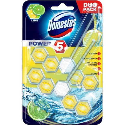 Zawieszka do toalety DOMESTOS POWER5 DUO 2x55g LIME