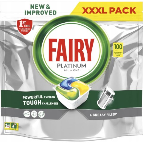 Kapsułki do zmywarki FAIRY PLATINUM (100szt) ALL IN ONE Lemon