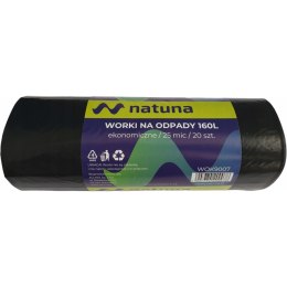 Worki na śmieci NATUNA 160L ekonomiczny (20szt) 25mic LDPE