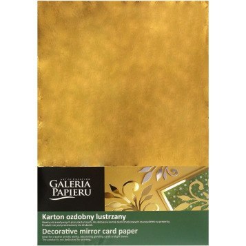 Karton ozdobny A4 ZŁOTY lustrzany 300g (10) 208917 GALERIA PAPIERU