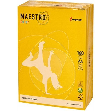 Papier ksero A4 160g MAESTRO COLOR IG50 żółć siarkowa (250ark) intensive