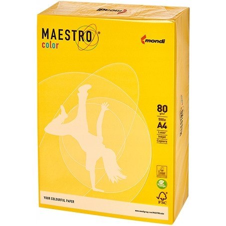 Papier ksero A4 80g MAESTRO COLOR IG50 Intensywny żółć siarkowa