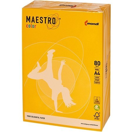 Papier ksero A4 80g MAESTRO COLOR SY40 Intensywny żółty słoneczny