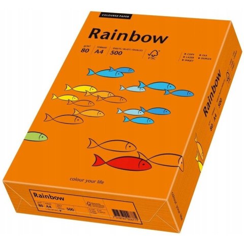 Papier ksero A4 80g RAINBOW R26 ciemnopomarańczowy 88042453