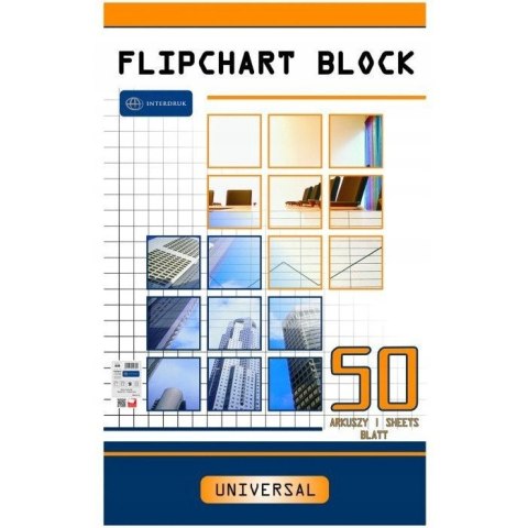 Blok do flipcharta 100x64cm 50k kratka INTERDRUK