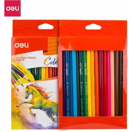 Kredki ołówkowe trójkątne COLORUN 18 kolorów EC00310 DELI