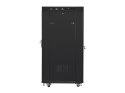 Szafa instalacyjna RACK stojąca 19 15U 800X1000 czarna drzwi perforowane LCD( FLAT PACK)