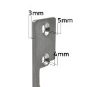 Dwustronny prosty szyld do elektrozaczepu | Blacha zaczepowa | 110mm | Stal nierdzewna