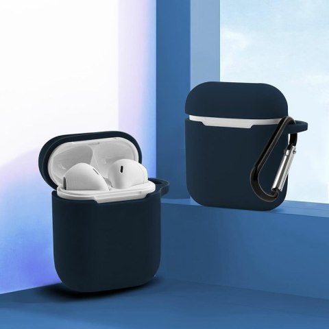 Etui na słuchawki do Apple AirPods I/II granatowy