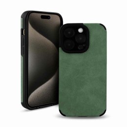 Etui SUEDE do Apple iPhone 15 PRO MAX zielony