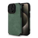 Etui SUEDE do Apple iPhone 15 PRO MAX zielony