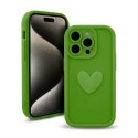 Etui HEARTS do Samsung A55 zielony