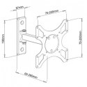 Uchwyt ścienny LCD/LED 19-37cali czarny, 25kg