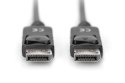 Kabel połączeniowy DisplayPort z zatrzaskami 4K 60Hz UHD Typ DP/DP M/M czarny 1m