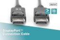 Kabel połączeniowy DisplayPort z zatrzaskami 1080p 60Hz FHD Typ DP/DP M/M czarny 2m