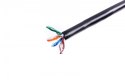 Kabel teleinformatyczny instalacyjny zewnętrzny żelowany kat.5e, U/UTP, Fca, drut, AWG24/1, PE, 305m, czarny, szpula
