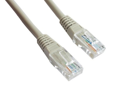 Patch cord kat.5e osłonka zalewana 1M szary