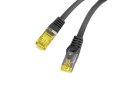 Patchcord kat.6a S/FTP LSZH CU 1,5m fluke passed czarny